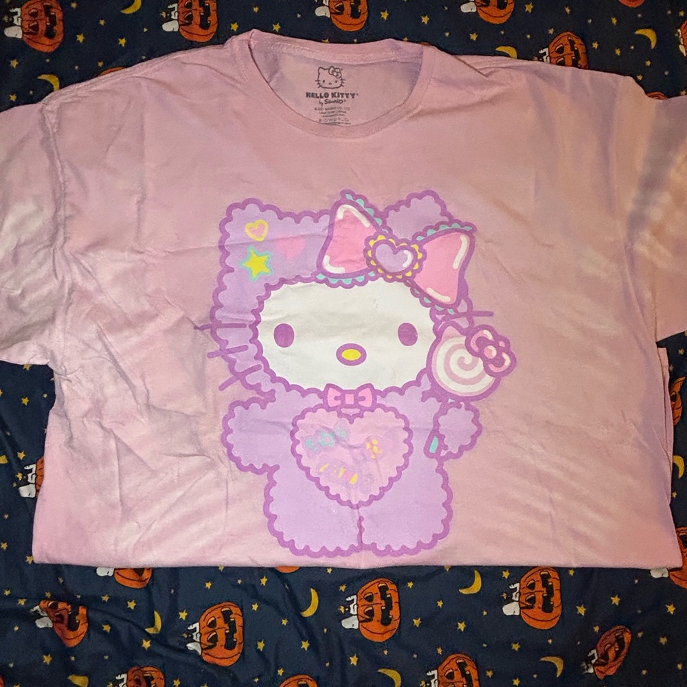 Hello Kitty Pink Tee with Lavender Graphic Bow